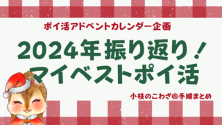 2024年振り返り！マイベストポイ活 